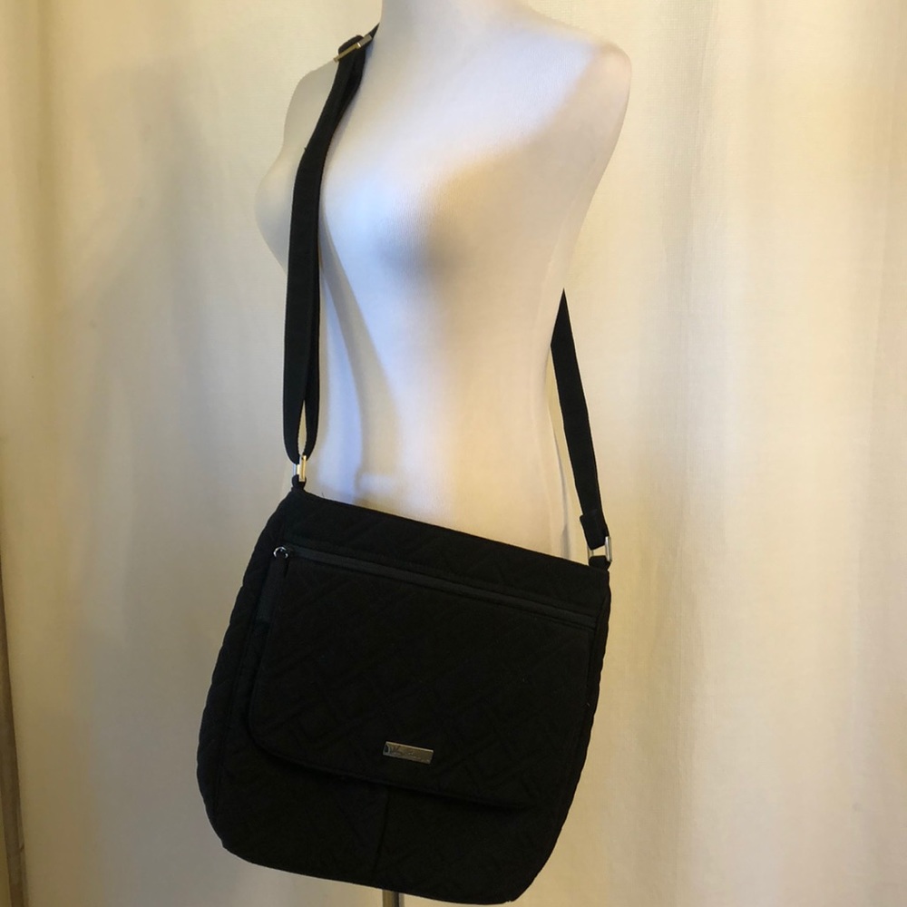 Vera Bradley Double Zip Crossbody Black